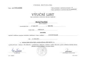 Výuční list – Kominík